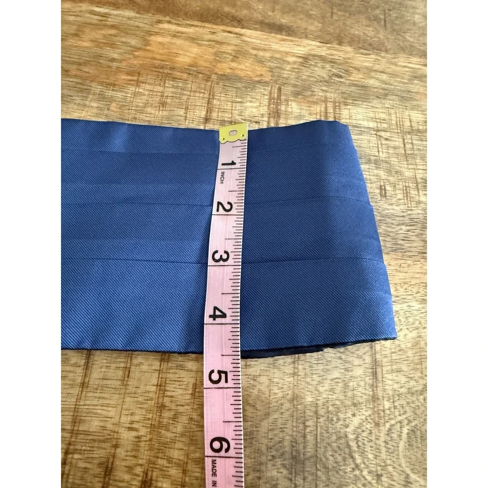 Domenico Vacca Mens XL 100% Silk Royal Blue Cummerbund Made in Italy Tuxedo